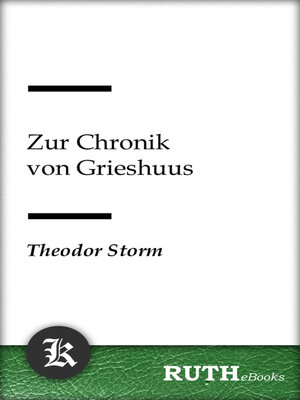 cover image of Zur Chronik von Grieshuus